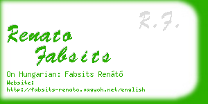renato fabsits business card
